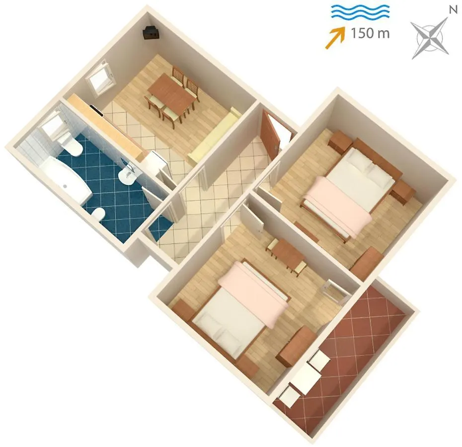 Apartments By The Sea Supetarska Draga - Donja, Rab - 4954