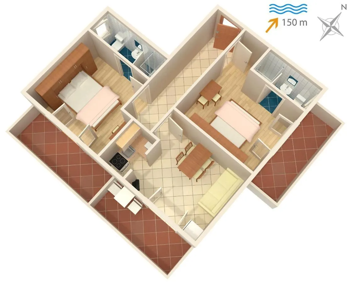 Apartments By The Sea Supetarska Draga - Donja, Rab - 4954